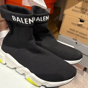 Balenciaga Black and White Sock Sneakers